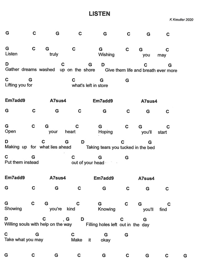 Listen lyrics and chords