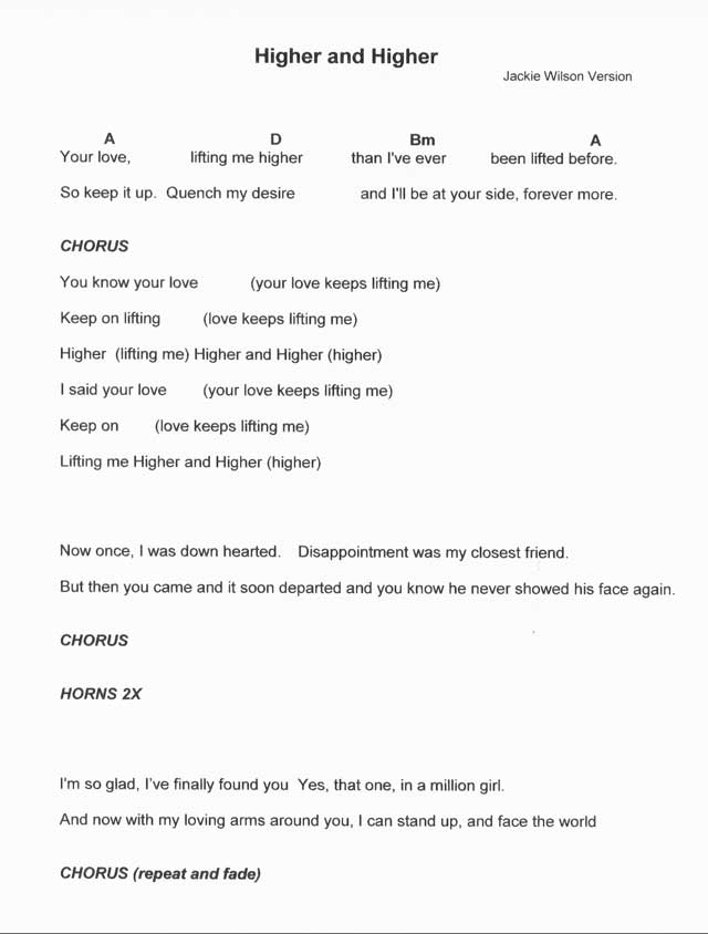higherandhigher lyrics