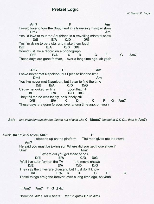 Pretzel Logic lyrics