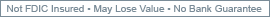 Not FDIC Insured - May Lose Value - No Bank Guarantee
